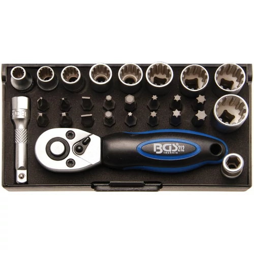 28 részes dugókulcs készlet, 1/4" (BGS-2143)