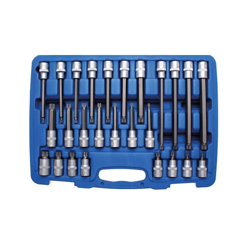 26 részes sűrű torx bit készlet 1/2" bőröndben (BGS-5180)