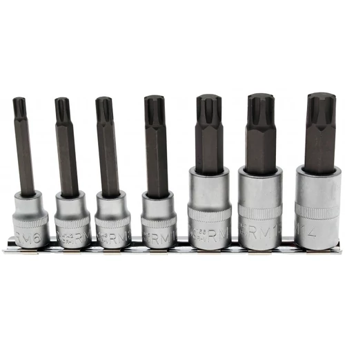 Ribe bit dugókulcs készlet, 3/8", 1/2"  sínen (BGS-5185)