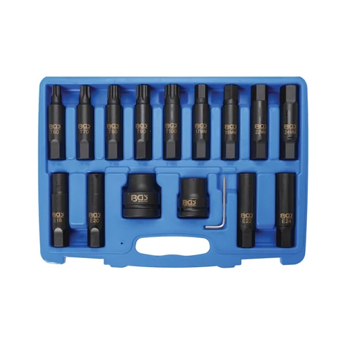 16 részes gépi E-torx, T-torx ,Imbusz kulcs készlet (BGS-5246)
