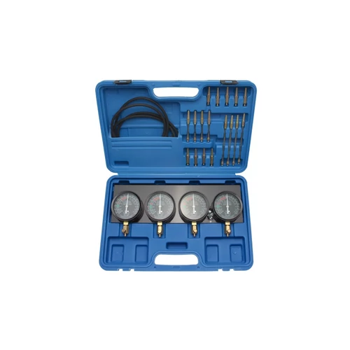 25 részes karburátor teszter, 4 mérőórával 0-1 bar (0-14 psi) (BGS-62670)