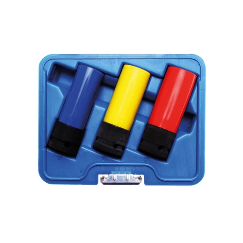 3 részes gépi védőburkolatos gépi dugókulcs készlet, 1/2" műanyag borítással, 17-19-21 mm (BGS-7300)