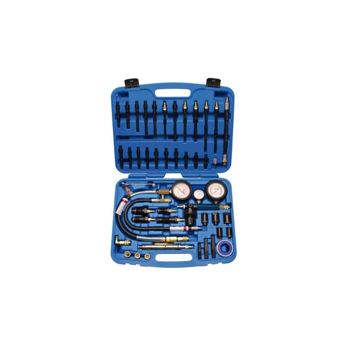 kompresszió mérő és tömítetlenség ellenőrző készlet  benzin- és dieselmotorhoz (BGS-8401)