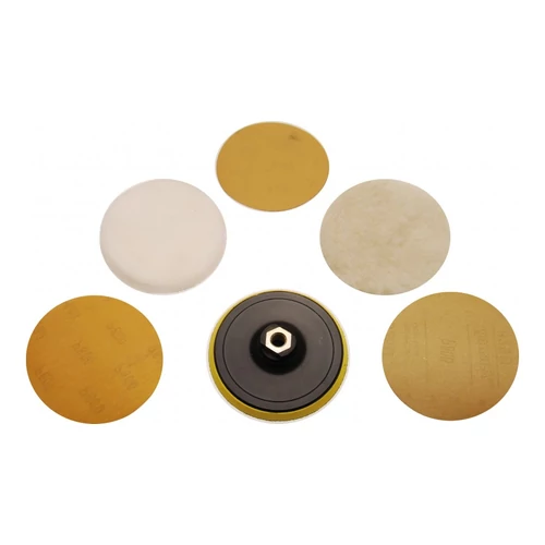 125 mm-es csiszoló és polírozó készlet sarok csiszolóhoz (BGS-8592)