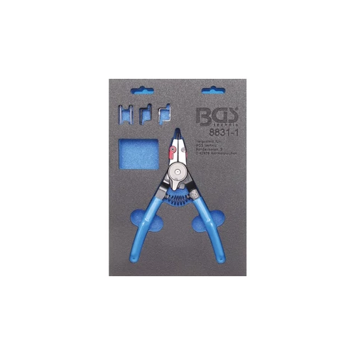 Seeger gyűrű külső/belső átváltható fogó cserélhető heggyel (BGS-8831)