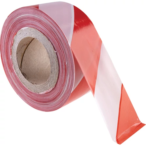Avon professzionális ipari piros/fehér elkerítő szalag adagoló dobozban 75mm x 500m