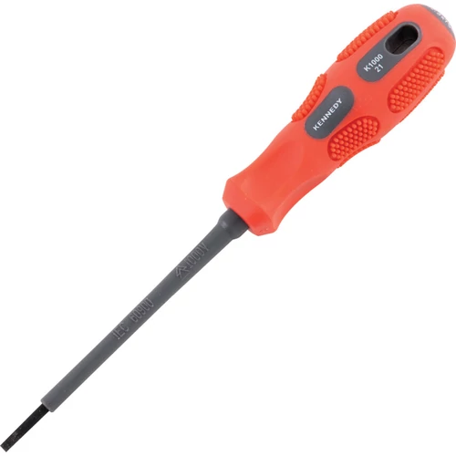 Kennedy professzionális ipari 2.5x75mm lapos szigetelt VDE dual grip csavarhúzó