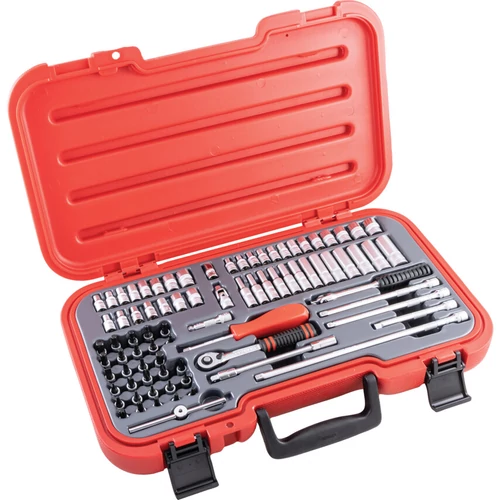 Kennedy professzionális ipari metrikus/AF/BA/torx dugókulcs készlet 1/4" meghajtóval 82db-os TSD82MA