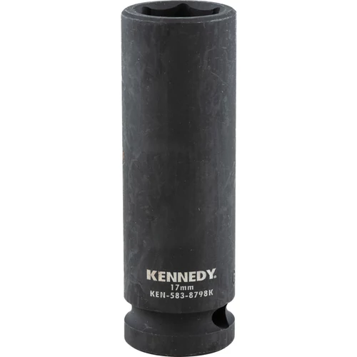 Kennedy professzionális ipari 17mm-es hosszú / hosszított erősített dugókulcs 1/2" meghajtóval