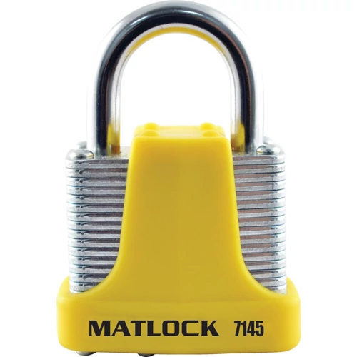 Matlock professzionális ipari 40mm masszív lakat 4-tűs zártesttel sárga