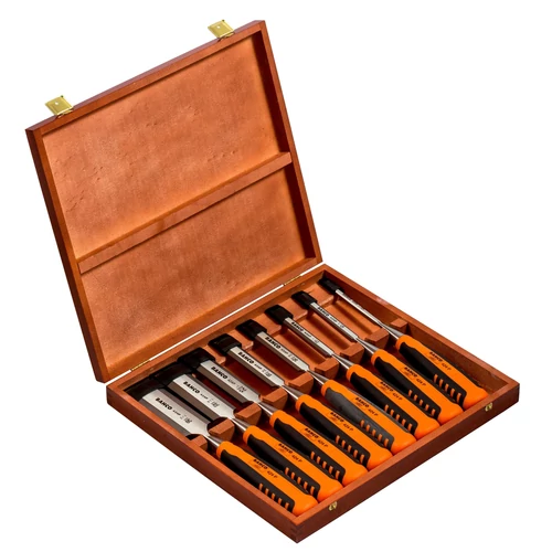 Ipari profi asztalos vésőkészlet 8db-os svédacél extra tartós éltartó Bahco professional  (424P-S8-EUR)