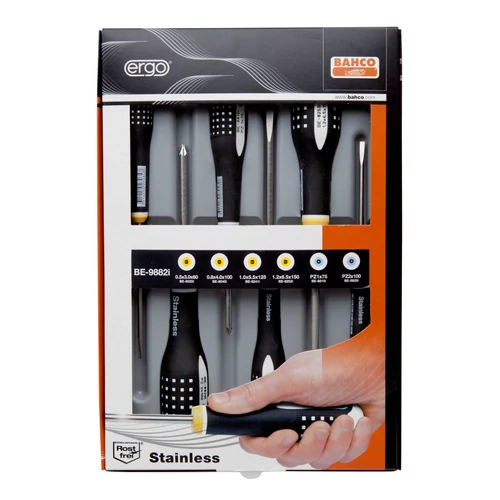 ERGO™  stainless steel screwdriver set, 6 pcs (BE-9882I)