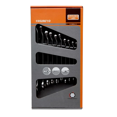 Csillag-villáskulcs készlet,hajlított, metrikus (1952M/10)