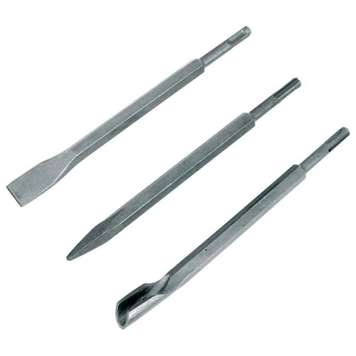 betonvéső klt. 3db, SDS PLUS; hegyes, lapos, horony - (23950)