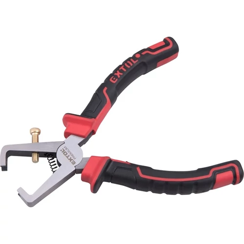 Extol blankoló fogó; 160mm,  duál  vörös/fekete TPR nyél, akasztós szerszámtartó (8813190)