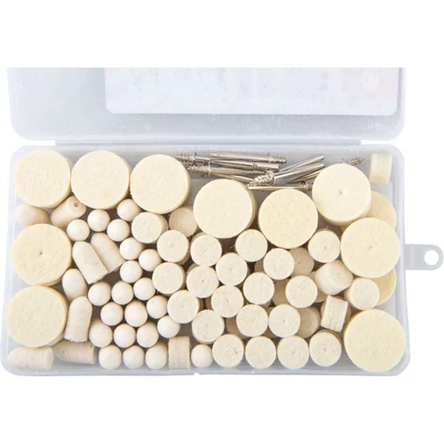Extol mini polírozó klt. 3,2 mm befogás, 120 db, 3 féle fejforma, filc (903760)