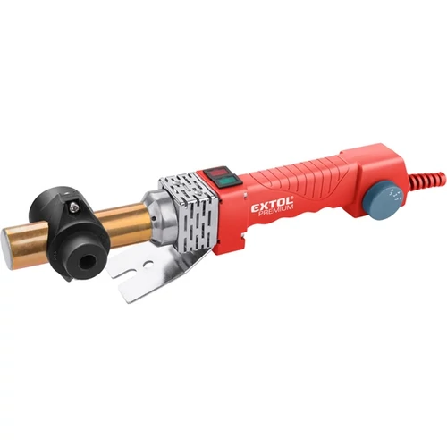 Extol műanyagcső hegesztő gép, 1070W, cserélhető fejek:16-20-25-32mm, 240-300°C, pontosság: +/-1°C (8897211)