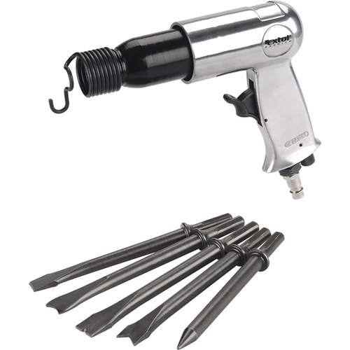 Extol Premium pneumatikus vésőgép, 10mm (3/8") befogás, 3500 ütés/perc, 136l/perc, 6,3 Bar, 1/4"tömlőcsatl.,1,3 kg - (8865022)