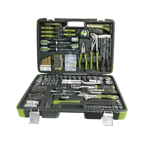 EXTOL CRAFT  szerszámkészlet, CV., racsnis 45fog ; 1/4" és 1/2", 303 db, műanyag koffer (918303)