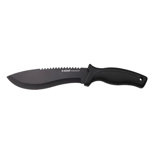 vadász- és túrakés, 2CR13 rozsdamentes acél penge, műanyag nyél, nylon tok, teljes/penge hossz: 290mm/170mm - (8855304)