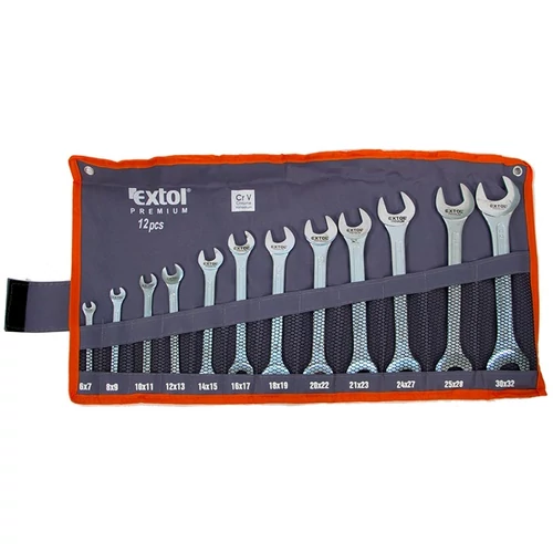 villáskulcs klt., C.V., vászon tartóban; 12db, 6-32mm - (8631141)