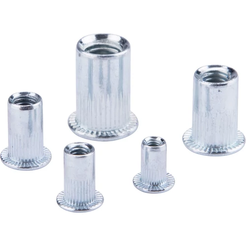 Fortum szegecsanya klt. 40 db, M3-M8, POP-NUT, horganyzott acél, kerek, nyitott, lapos peremű, rovátkolt (4770682)